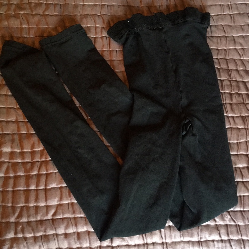 Black cut-off ballet tights